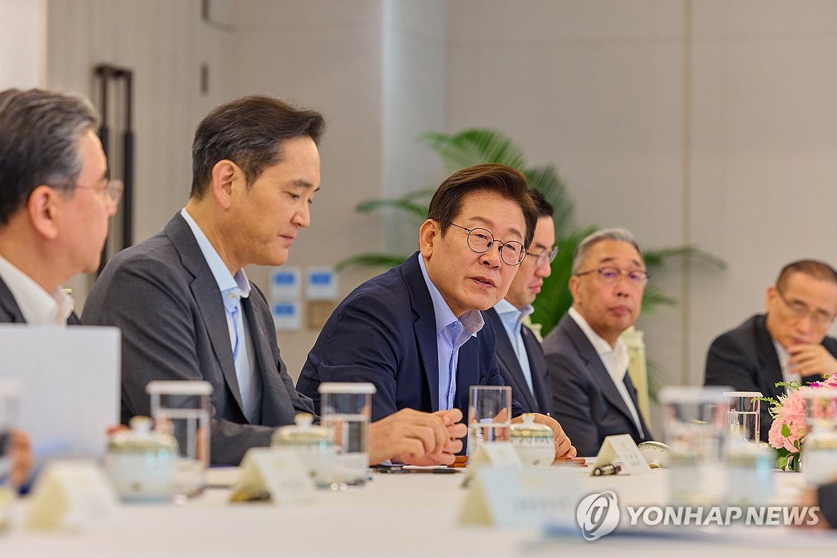 李대통령, 기업인들에 "관세협상 애써줘 감사…방미 성과 당부"