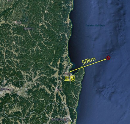 포항 앞바다서 규모 4.1 지진