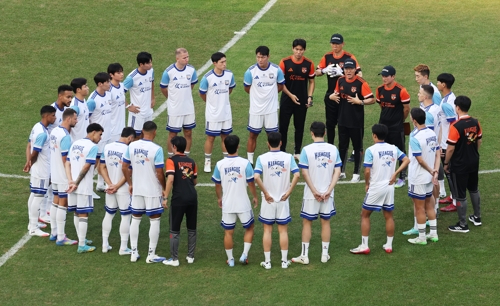 뉴캐슬전 앞둔 팀 K리그, 폭염도 잊고 팬들 앞에서 맹훈련